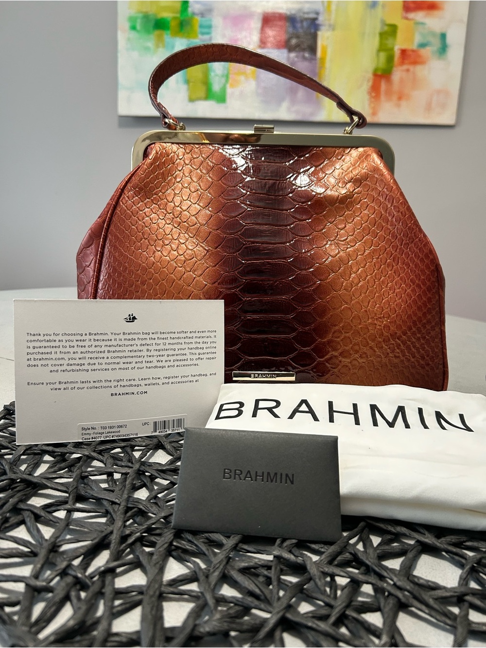 Brahmin Emmy Foliage Lakewood Leather Bag NWOT - Picture 15 of 16